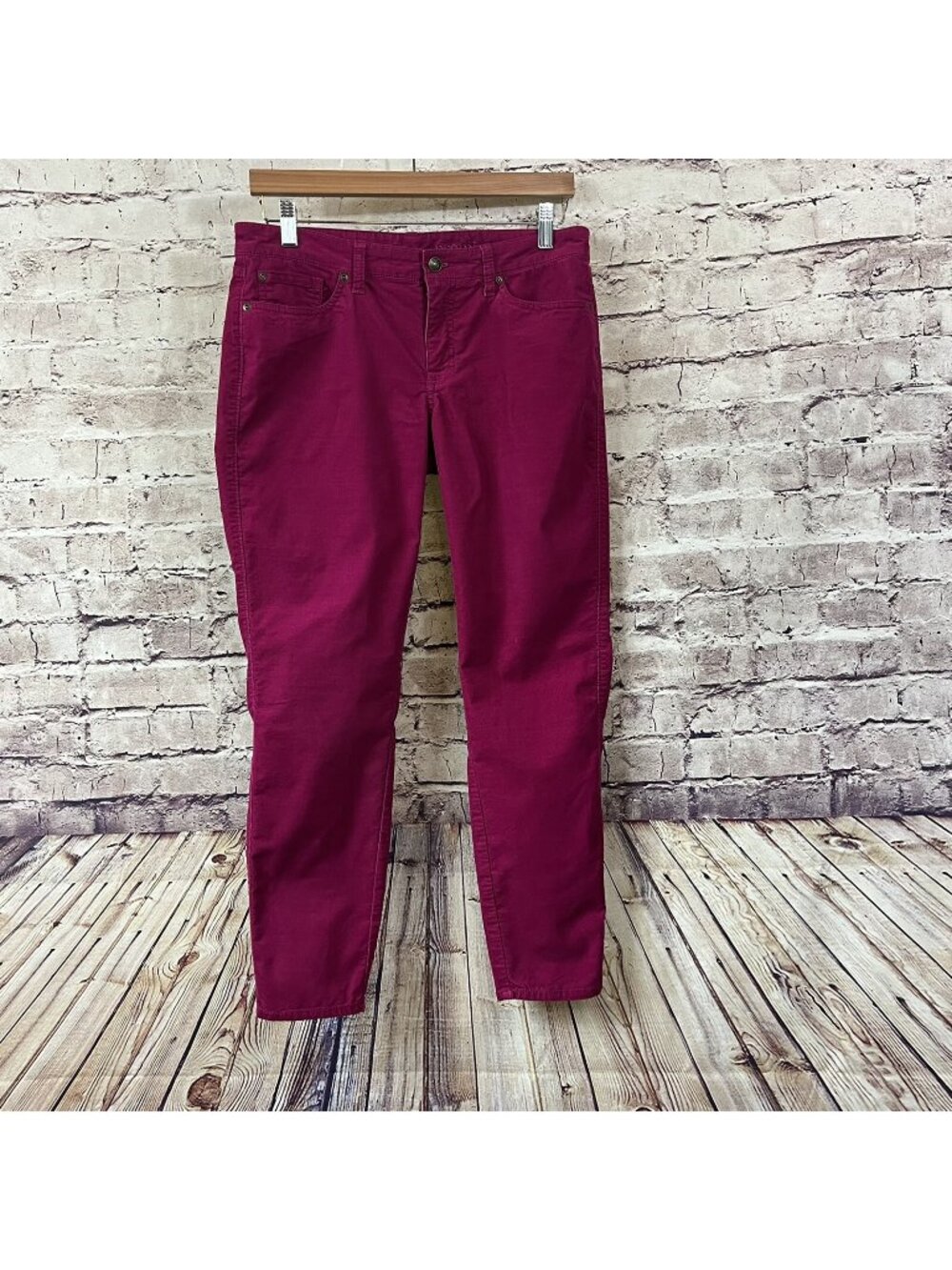 Gap Pink Corduroy Premium Skinny Low Rise 5 Pocket Pants